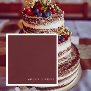 Ruby Red Personalisiert Cocktail Wedding Serviette