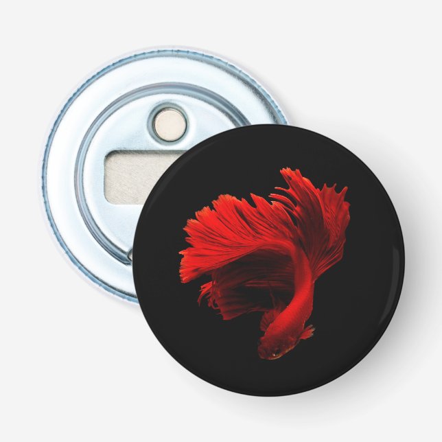 Ruby Red Siamese Fighting Fish Flaschenöffner (Vorderseite)