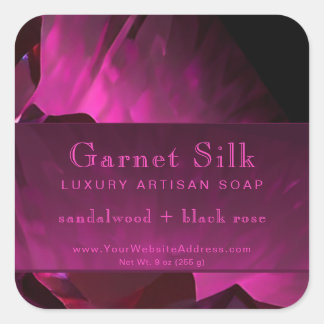 Ruby Red Silk Elegant Moderne Étiquette de produit