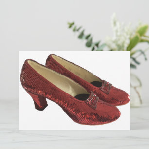 Ruby Red Slippers Schuhe Leere Karten geheftet!
