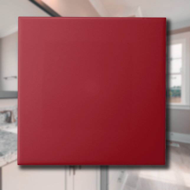 Ruby Red Solid Color | Classic | elegant Fliese (Von Creator hochgeladen)