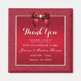 Ruby Red & Stylish Gem Wedding Magnet