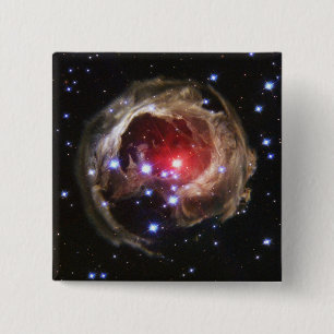 Ruby Red Supergiant Star Dust Button