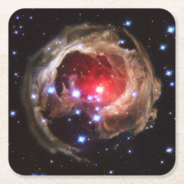 Ruby Red Supergiant Star Dust Rechteckiger Pappuntersetzer (Vorderseite)