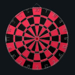 Ruby Red und Black Dartscheibe<br><div class="desc">Ruby Red and Black Dart Board</div>