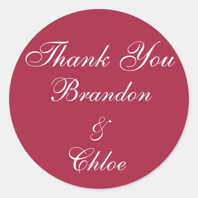 Ruby Red und Pearls Vielen Dank für Ihr Aufkleber (Vorderseite)