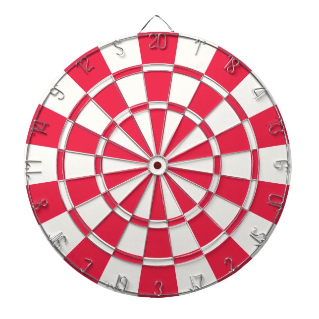 Ruby Red und White Dartscheibe (vorne)