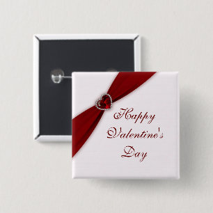 Ruby Red Valentine's Day Button