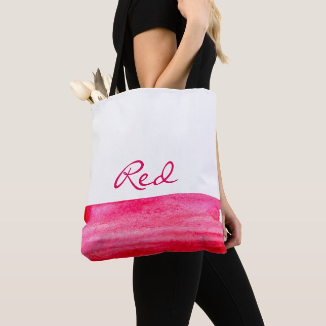 Ruby Red Wassercolor Minimalist Tasche (Von Nahem)