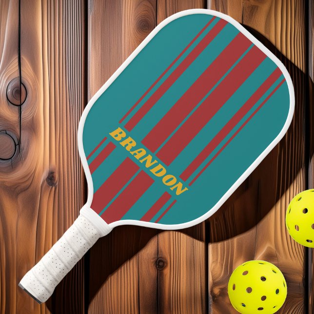 Ruby Reef Board Streifen mit Namen Pickleball Schläger (Von Creator hochgeladen)