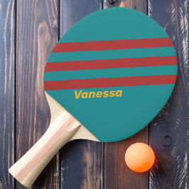Ruby Reef Streifen mit Namen Tischtennis Schläger