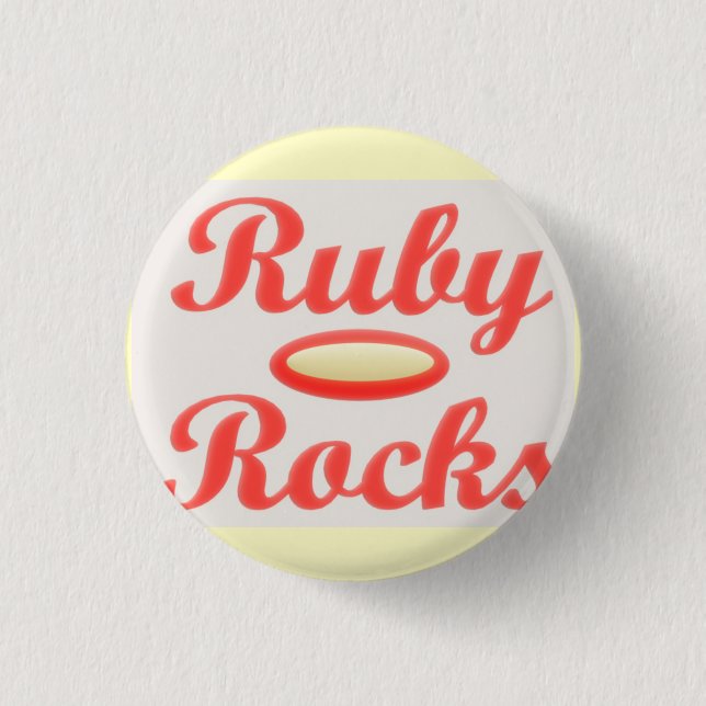 Ruby Rocks entwerfen Rot und Melasse Button (Vorderseite)