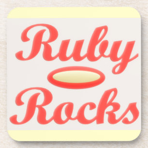 Ruby Rocks entwerfen Rot und Melasse Getränkeuntersetzer