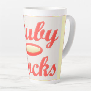 RUBY ROCKS ROUGE ET CRÈME CAFÉ MUG GRAND TAS