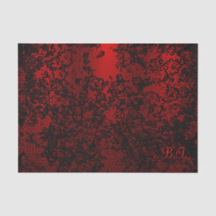 Ruby rot schwarz stilvoll floral vibranly elegant seidenpapier