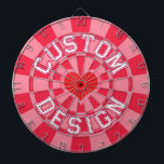 Ruby Rot und Rosa Farbe, Rotes Herz mit weißem Tex Dartscheibe<br><div class="desc">Ruby Red and Pink Color Hintergrund, Red Heart Design und White Text Dartboard - Personalisieren Sie benutzerdefinierten Top und Bottom Text nach Ihren Wünschen!</div>