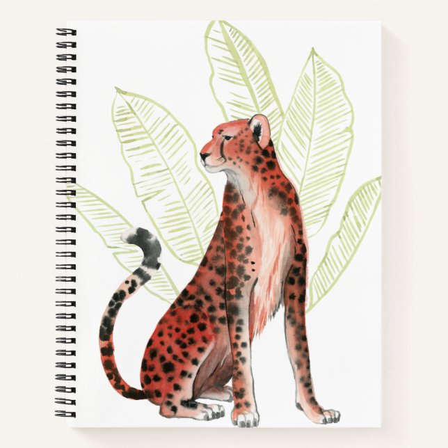 Ruby Runner Leopard Notizbuch (Vorderseite)