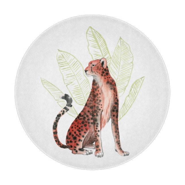 Ruby Runner Leopard Schneidebrett (Vorderseite)