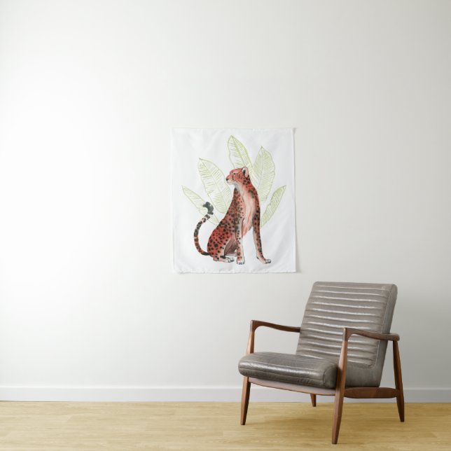 Ruby Runner Leopard Wandteppich (Beispiel)