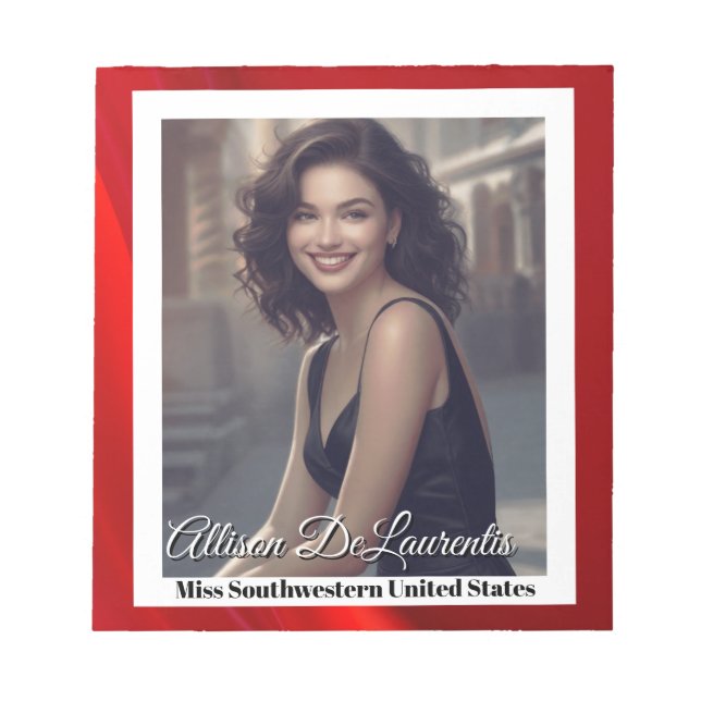 Ruby Shine Pageant Autograph Pad Notizblock (Vorderseite)