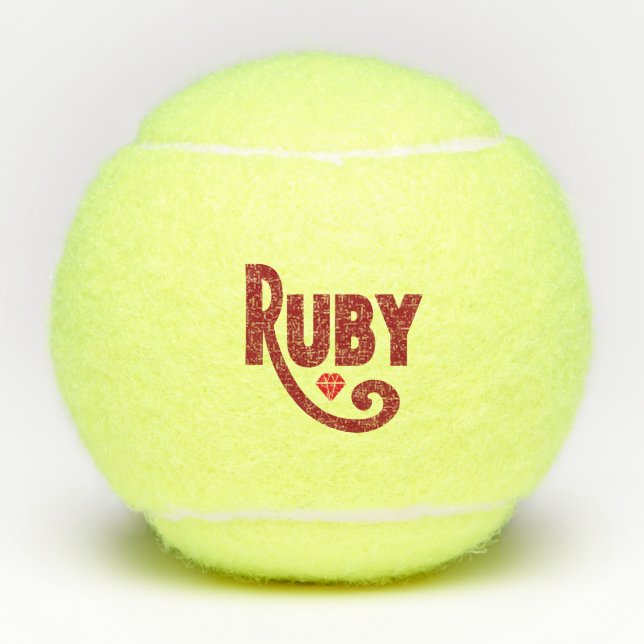Ruby Tennisbälle (Vorderseite)