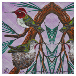 Ruby Throat-ed Hummingbird Stoff
