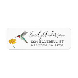 Ruby-throated Hummingbird and Blume Label