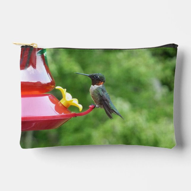 Ruby-Throated Hummingbird Bird Photography Zubehörtasche (Vorderseite)