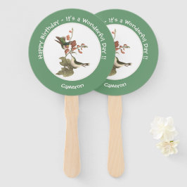 Ruby-throated Hummingbird, Birthday oder sonstiges Fächer