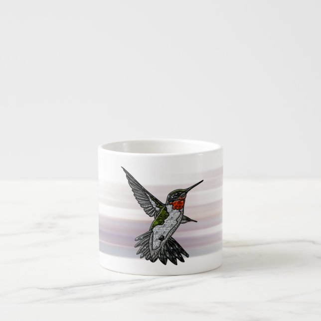 Ruby Throated Hummingbird Espressotasse (Vorderseite)
