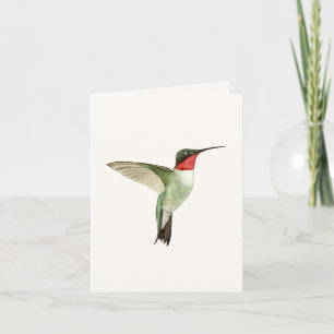 Ruby-throated Hummingbird Greeting Card Karte