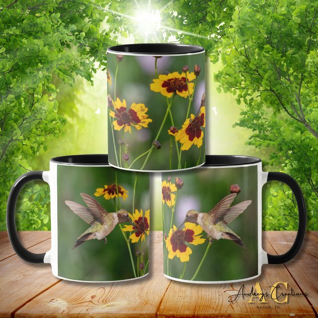 Ruby-Throated Hummingbird "in Plains Coreopsis" Tasse (Von Creator hochgeladen)