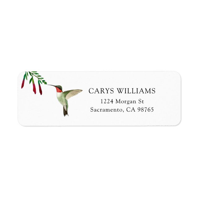 Ruby-throated Hummingbird Label (Vorne)