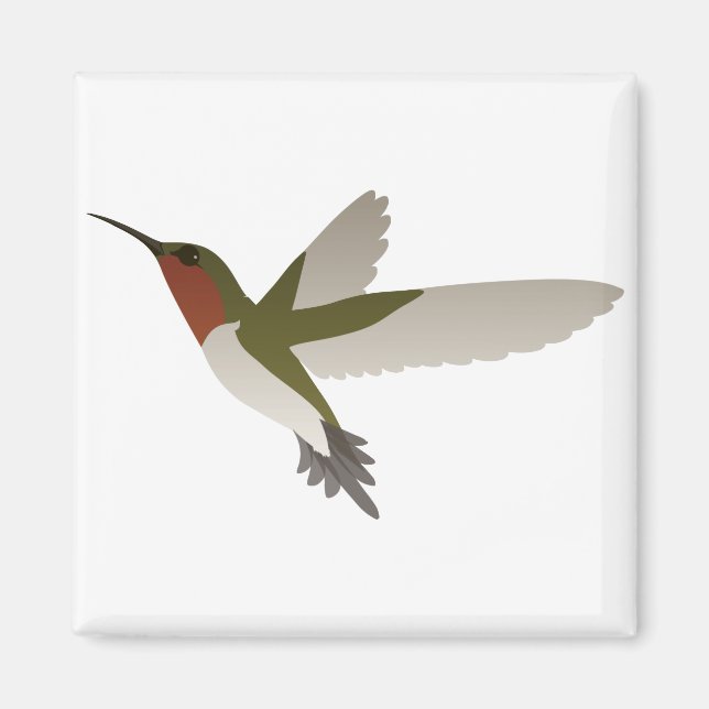 Ruby Throated Hummingbird Magnet (Vorne)