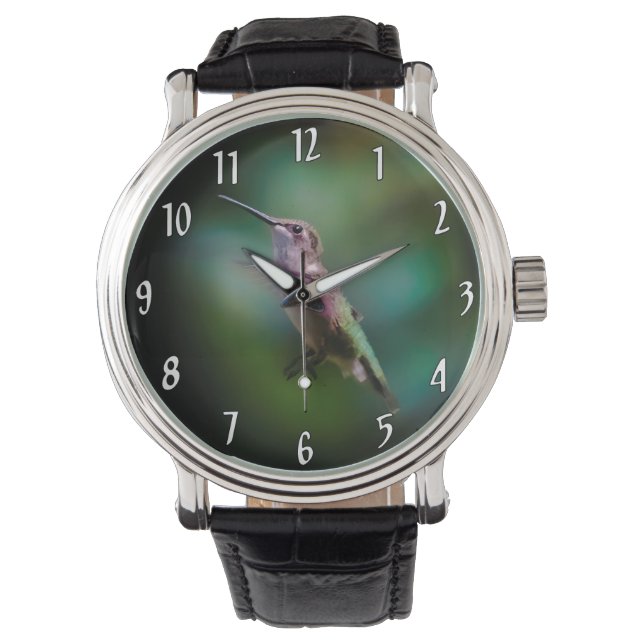 Ruby-throated Hummingbird - Original Foto Armbanduhr (Vorderseite)