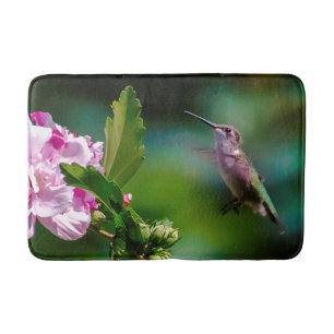 Ruby-throated Hummingbird - Original Foto Badematte