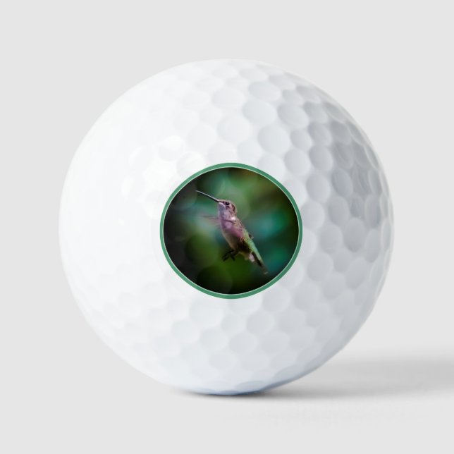 Ruby-throated Hummingbird - Original Foto Golfball (Vorderseite)