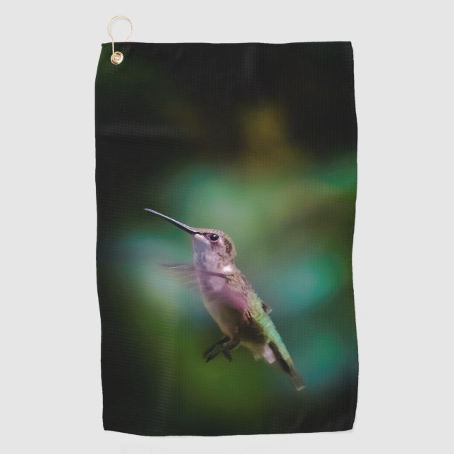 Ruby-throated Hummingbird - Original Foto Golfhandtuch (Vorderseite)