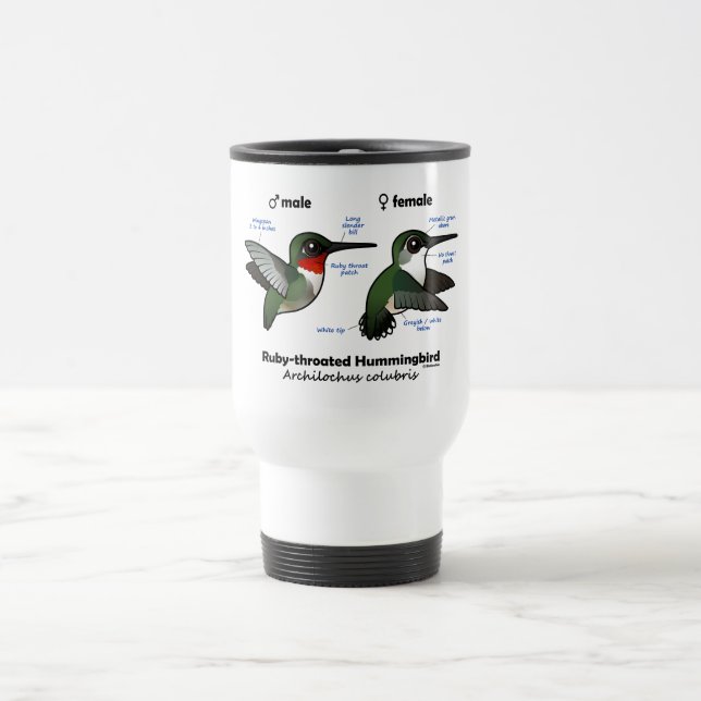 Ruby-throated Hummingbird Statistics Reisebecher (Mittel)