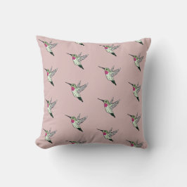 Ruby Throated Hummingbirds 16 X16 Throw Kissen