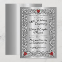Ruby und Diamond 40-jähriges Party zum Hochzeitsta