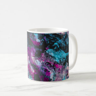 Ruby und Sapphire Crystal Geode Abstrakt Kaffeetasse