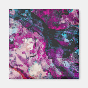 Ruby und Sapphire Crystal Geode Abstrakt Magnet