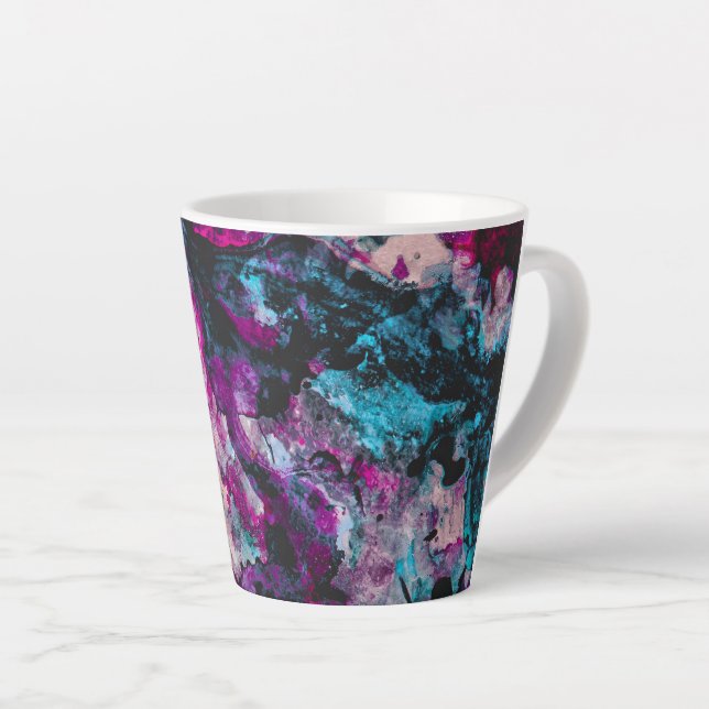 Ruby und Sapphire Crystal Geode Abstrakt Milchtasse (Rechte Ecke)
