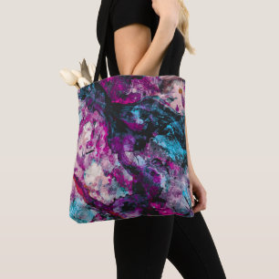 Ruby und Sapphire Crystal Geode Abstrakt Tasche