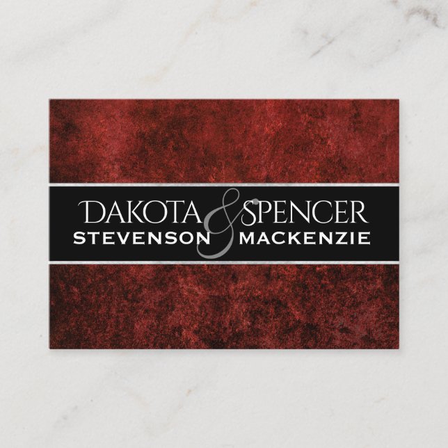 Ruby Wedding | Crimson Garnet Red Theme Beilage Begleitkarte (Vorderseite)