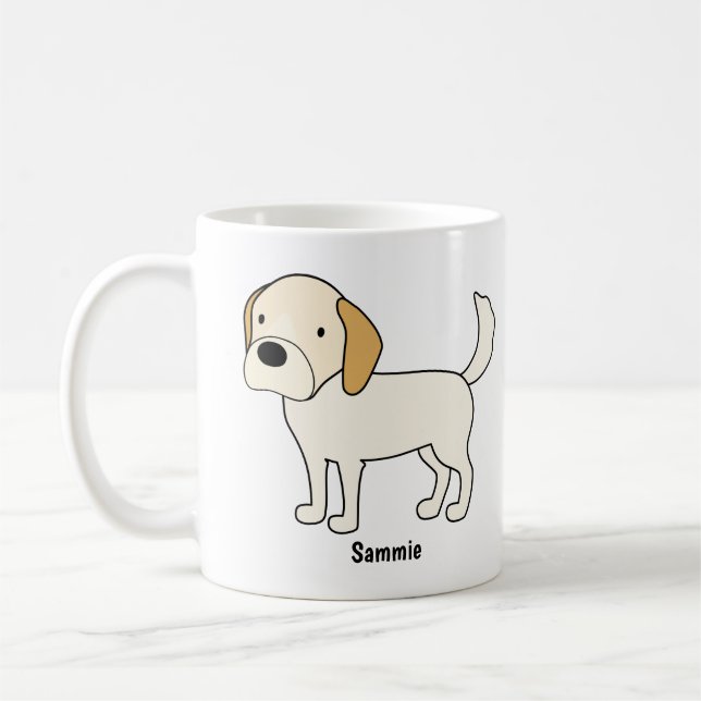 Rubyfornia goldene Labrador Blondie Kaffeetasse (Links)