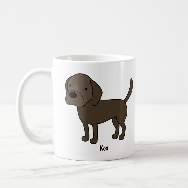 Rubyfornia Schokoladen-Labrador-Klassiker-Tasse Kaffeetasse (Links)