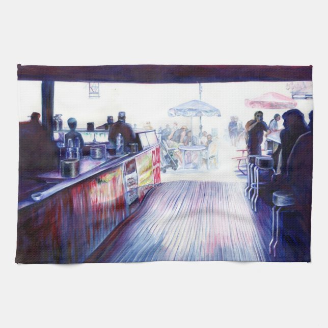 Ruby's, Coney Island, New York Handtuch (Horizontal)