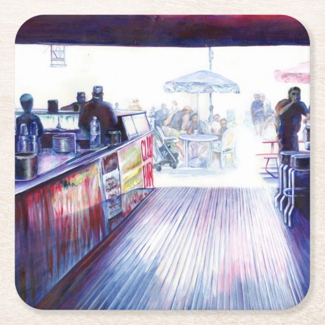 Ruby's, Coney Island, New York Rechteckiger Pappuntersetzer (Vorderseite)